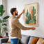Desert Botanical Study Art Deco 1 Piece Wrapped Canvas Wall Art-1276596527-1276596529