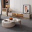 Table basse ZMZ avec cadre de table en métal, 2 tiroirs en bois