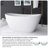 61 In. X 31.5 In. Solid Surface Slipper Freestanding Soaking Bathtub In Matte White
