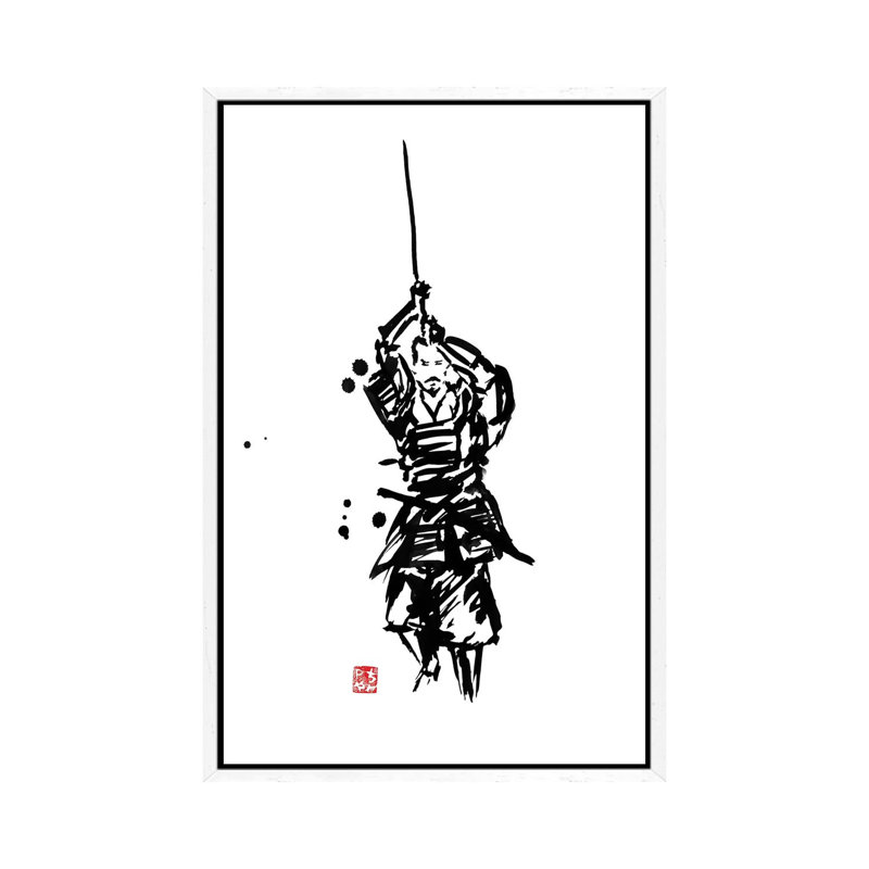 En Garde by Péchane - Print on Canvas, 66.04 cm H x 45.72 cm W, White Framed