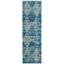 Tapis bleu royal et ivoire à motif géométrique Allard-38031801