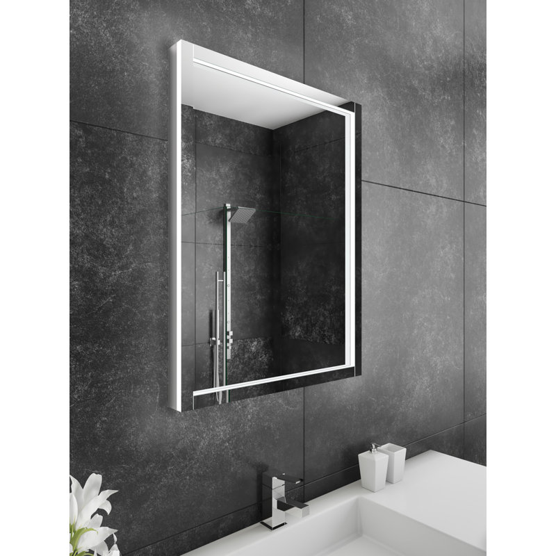 Flore Flat Wall Mirror, 32" H x 24" W, 3000K