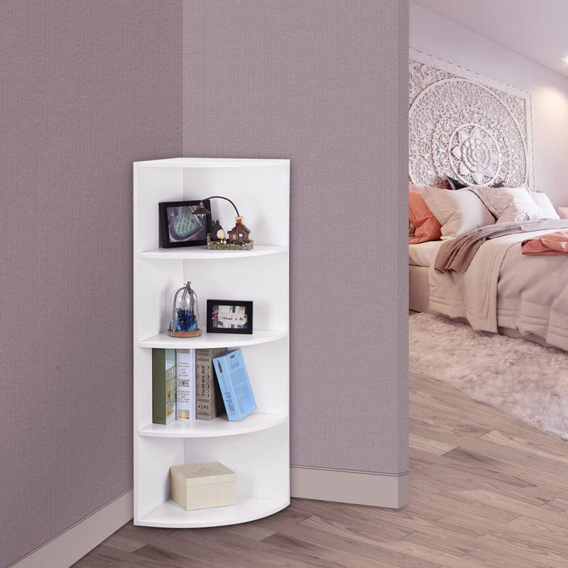 Nejka 129.5cm H x 30cm W Corner Bookcase