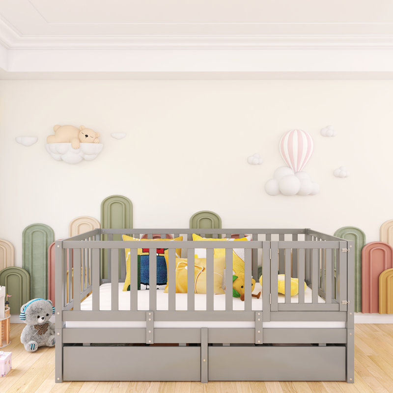 Lit de jour Imarnie, Gris, Lit simple