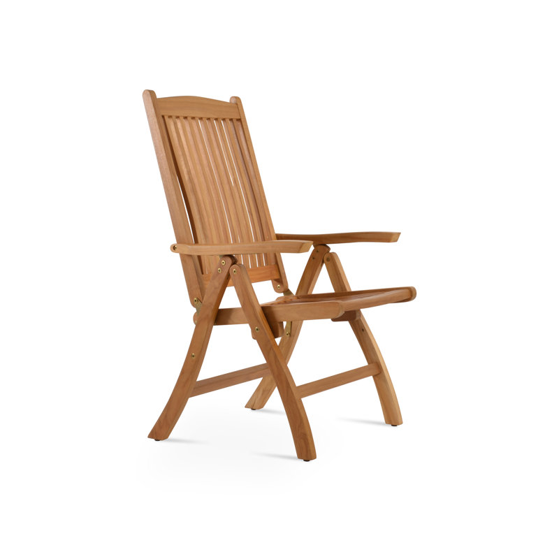 Pedasa Solid Teak Folding Outdoor Reclining Armchair