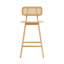 Tabouret de bar d'intérieur en bois avec repose-pieds (ensemble de 2)-1338465904