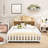 Natural Headboard Cabinet For Bed - Plywood & Pine Wood Frame Versatile Storage Options Floor Storage, Color Scheme Blends Well With Bedroom Aesthetics-551561163