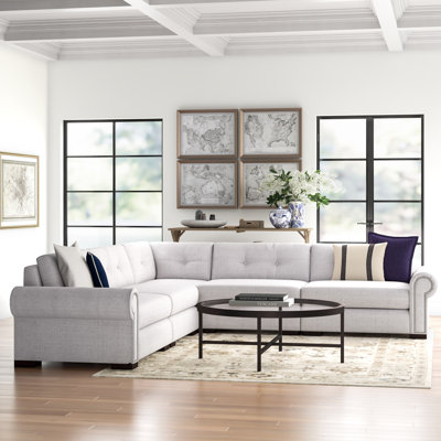 Mosely Upholstered L-Shaped Sectional Symmetrical
