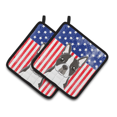 Caroline's Treasures American Flag Polyester Potholder