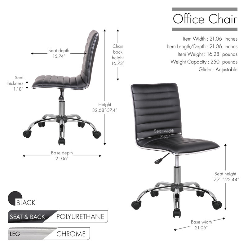 Chaise de bureau Higuchi, Noir