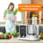 Multifunction Food Processor - Ultra Quiet Powerful Motor, Includes 6 Attachment Blades