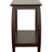 Cappuccino Table With Rectangular Form And Double Shelf For Convenience Console Functional Top Extra