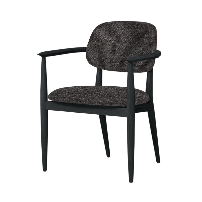Chaise Slow de Space Copenhagen, Chêne gris, Medley 60004