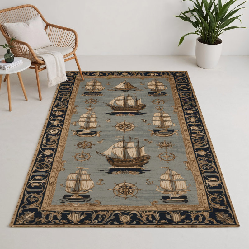 Tapis d'intérieur et d'extérieur gris français, Rectangle 9 pi x 12 pi