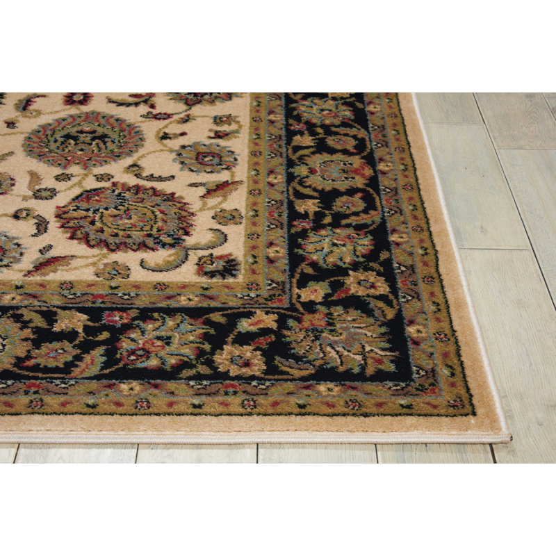Tapis oriental ivoire / noir Mirando, Tapis de couloir 2 pi 2 po x 7 pi 6 po