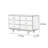 Light Luxury Storage Walnut Colored Buffet Table