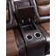 Canapé moderne inclinable avec causeuse et fauteuil oscillant inclinable avec console centrale 1 pièce-205358656