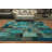 Wool Geometric Patchwork Distressed Area Rug 8x10