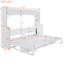 Grand lit escamotable avec conception hydraulique et bureau, blanc, parfait pour les petits espaces et les pièces multifonctionnelles-660986244-660986247