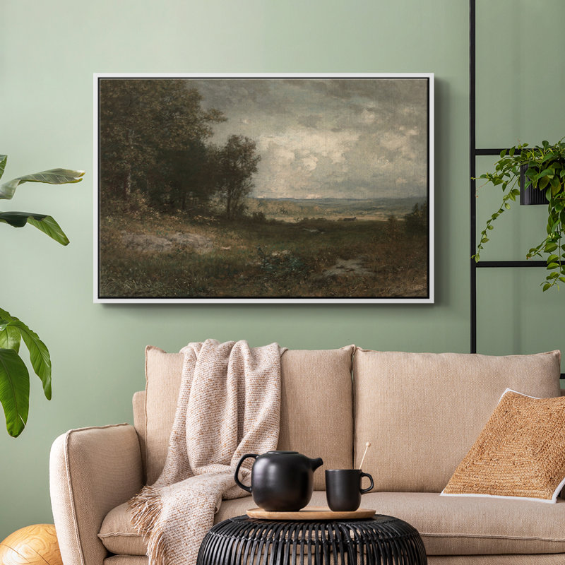 "Vintage Landscape - CDxxxix" sur toile, Blanc, H 17 po x l 25 po