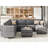 Kimbrel 116.6" Wide Reversible Modular Corner Sectional with Ottoman-93869525