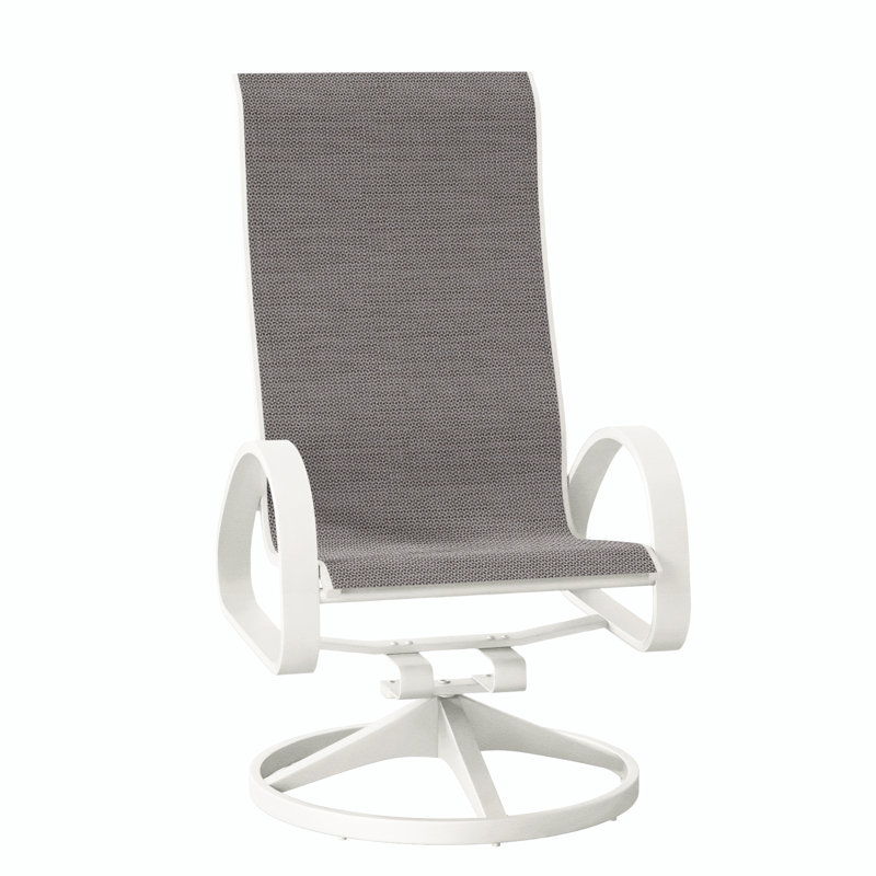 Fauteuil de patio pivotant Hiraku, Neige texturée, Sicile