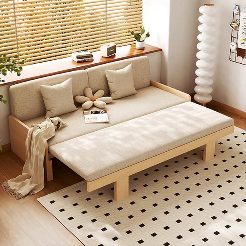Canapé modulaire beige en coton et lin, H 31,5 po x l 78,74 po x P 23,62 po