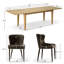 Ensemble de table de salle à manger à rallonge 72 "à 104" avec 6 fauteuils à oreilles en chenille-2127442956