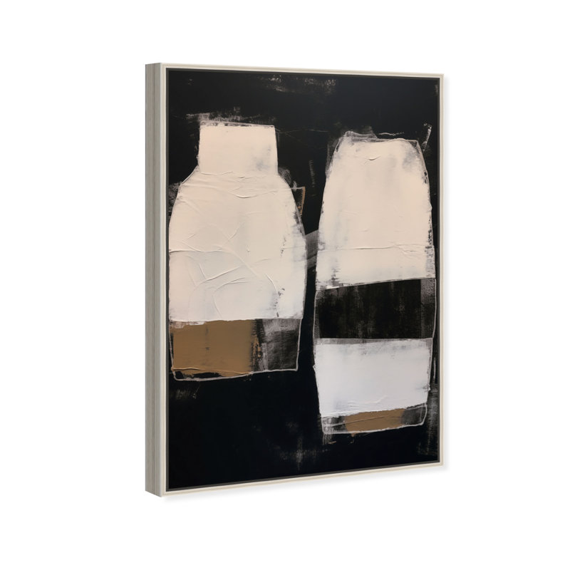 Silent Eruption Canvas Abstract Print by Oliver Gal, Black Frame, 10 x 15, 31"H x 21"W, Silver Frame