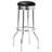 Black 3-Piece Round 1950S Bistro Pub Bar Table Set