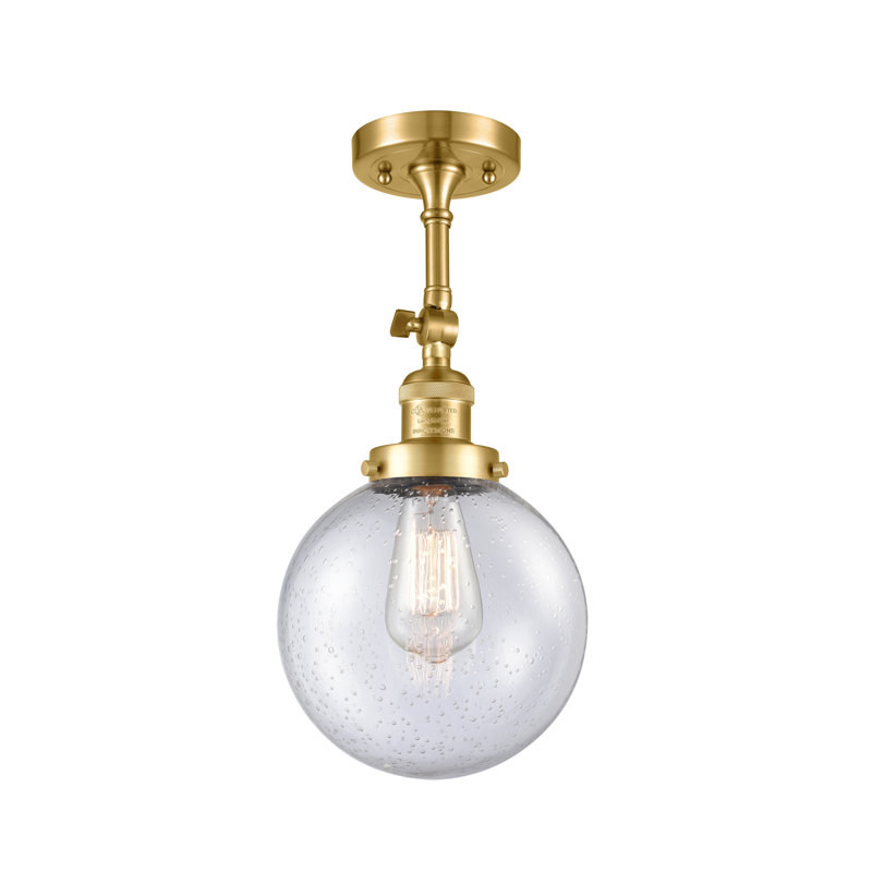 Applique murale pour salle de bain 1 lumière Clementina, Grainé, Or satiné, Ampoule non incluse