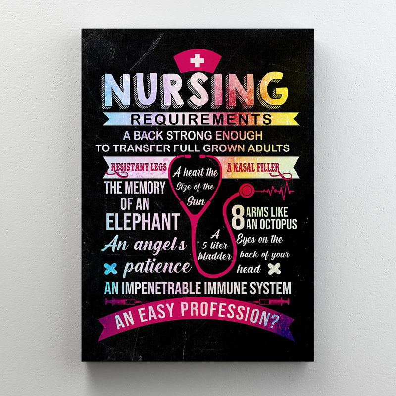 «A Nurse Hat» par Flowers - Impression sur toile tendue, H 20 po x l 16 po x P 2 po