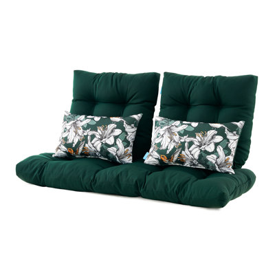 Cassella Outdoor 5'' Loveseat Seat / Back Cushion