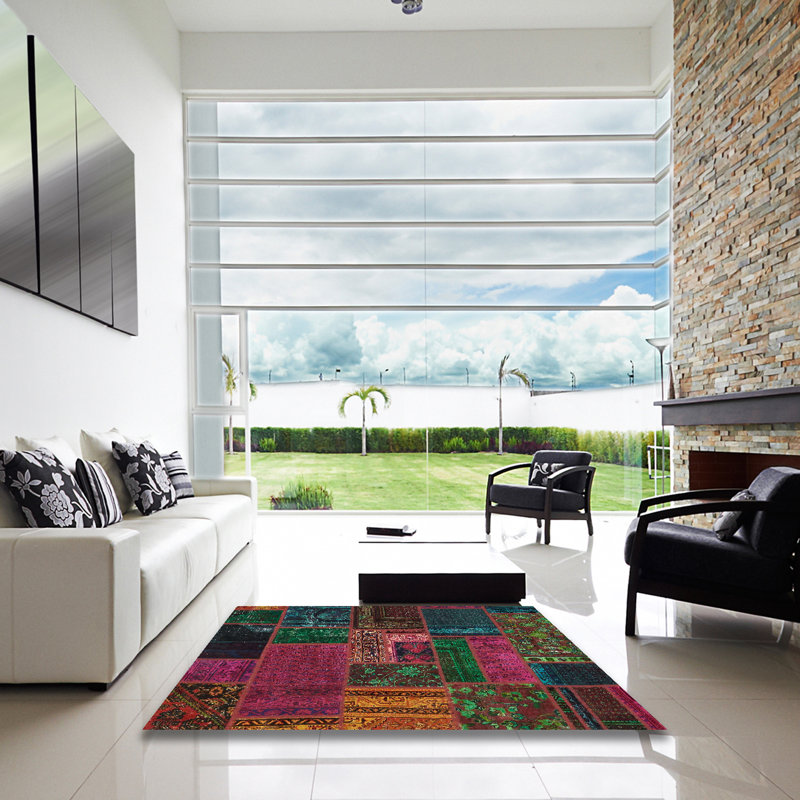 Tapis abstrait moderne 5653, Carré 5 pi