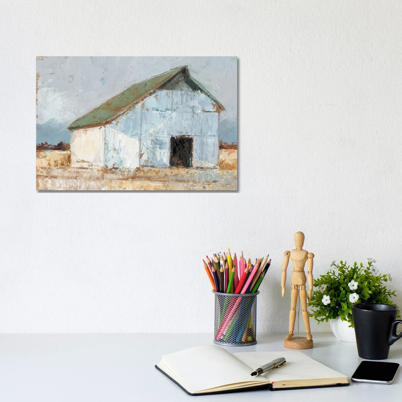Whitewashed Barn I by Ethan Harper - Gallery-Wrapped Canvas Giclée on Canvas, Canvas, 20.32 cm H x 30.48 cm W