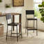 Tabouret de comptoir 24 po, métal noir / bois, aucune différence de coussin, capacité de poids de 300 lb, modèle Synergy métal / bois requis pour l'assemblage, coussin de charge de 300 lb,