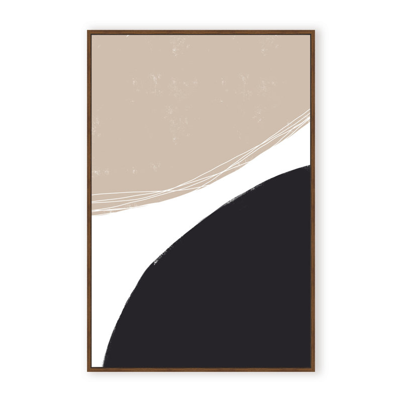 Abstract Joyful Harmony by  - Picture Frame Painting on Paper, Framed Canvas, 24" H x 16" W x 2.375" D, Gold