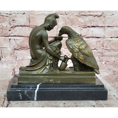 Bronze Zeus and Ganymede Statue - Mythical Greek Sculpture Decor