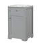Meuble-lavabo de salle de bain avec lavabo, armoire de salle de bain avec porte à fermeture douce et tablette réglable-1279923626