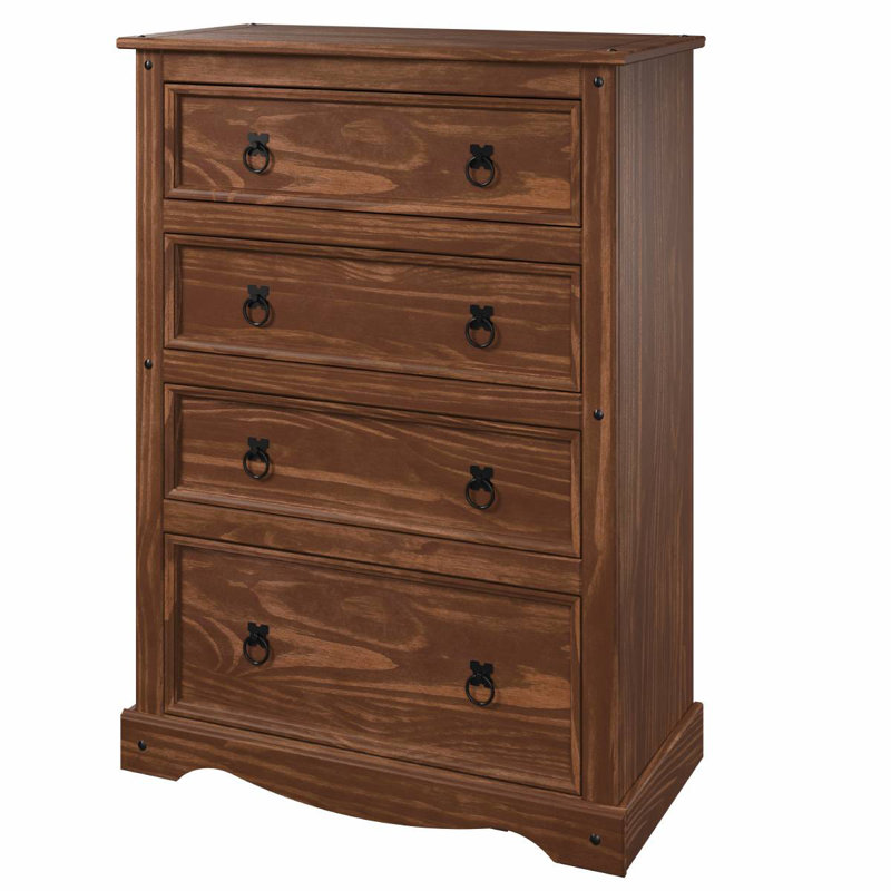 Aadhvik 36.22'' W 4 - Drawer Dresser, Mahogany