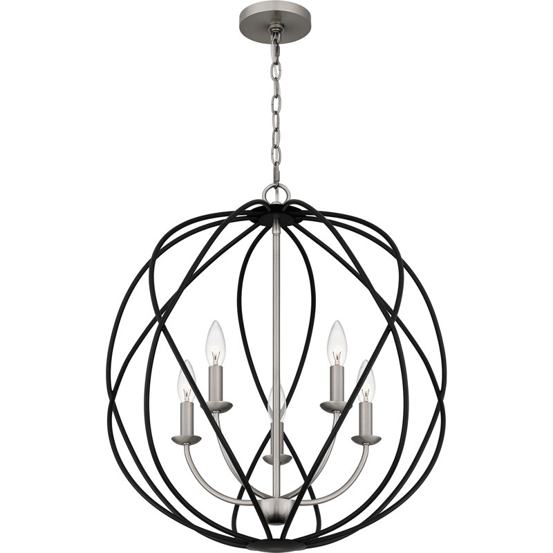 Bryn 5-Light Pendant, Antique Nickel