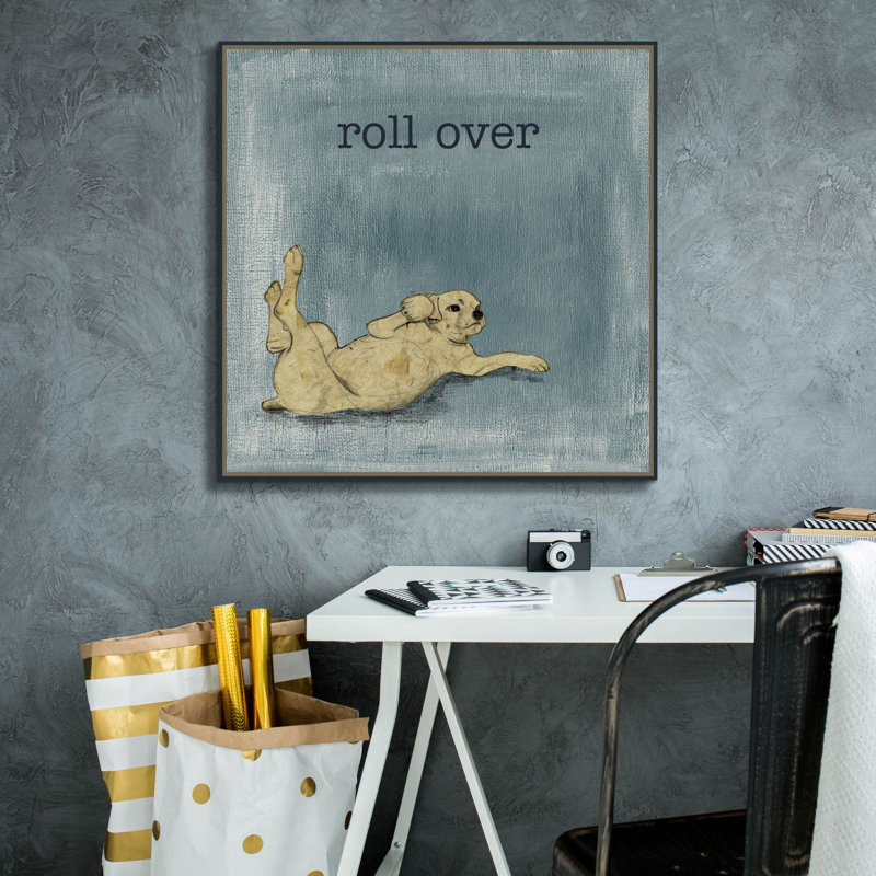«Roll Over» par Alicia Ludwig, art mural sur toile, H 26 po x l 26 po x P 1,5 po