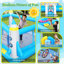 Sautoir gonflable multifonctionnel pour enfants avec système de jeu complet 198 "x 180" 96 "de hauteur