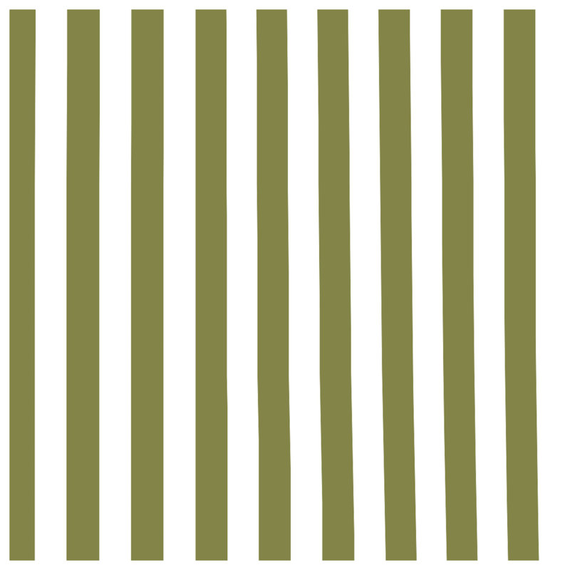 Olive Vertical Stripes Wall Tapestry - Striped Wall Decor, H 104 po x 88 avec 4 œillets