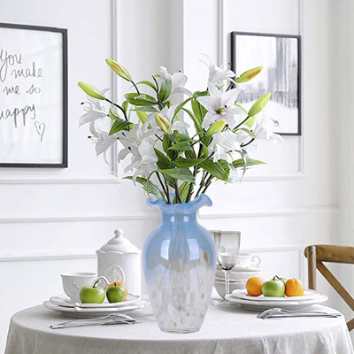 Hand Blown Glass Vases, Modern Art Deco Glass Vase