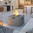Outdoor Square Fire Pit With Steel Burner,Lightweight 24.02-Inch Propane Fire Pit Table With Adjustable Flame, 40,000 BTU, Lava Rocks, And Rain Cover For Patio,Backyard, And Poolside-1190170485