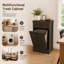 Armoire à poubelle inclinable 10 gallons, armoire à poubelle en bois pour cuisine et buanderie-113580077