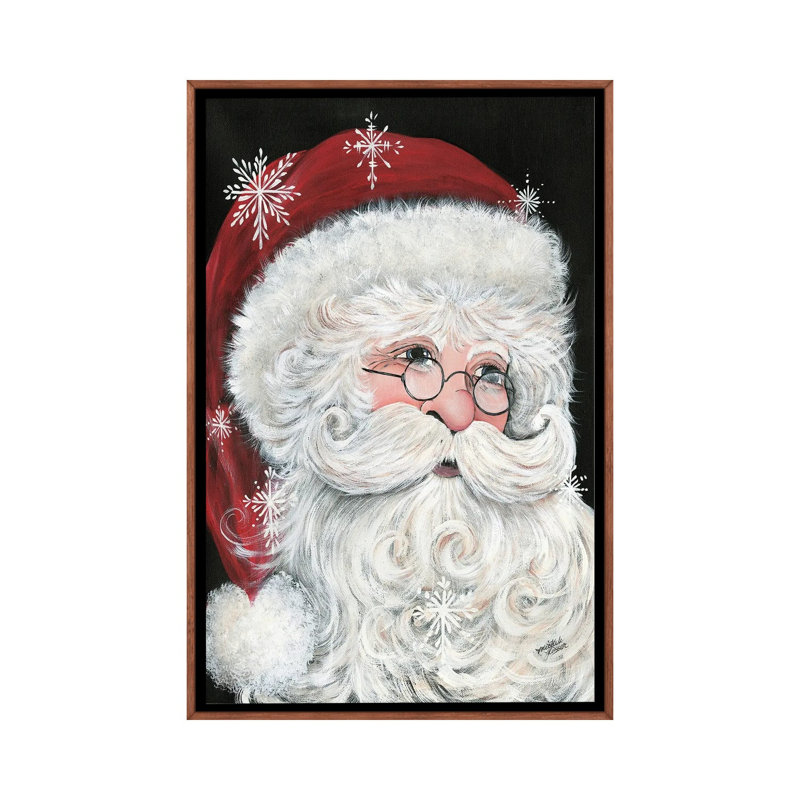 «Old Tyme Santa», reproduction d'art sur toile encadrée, H 26 po x l 18 po, Impression encadrée sans passe-partout, Brun