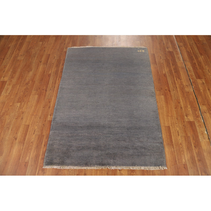 Tapis gris et bleu Gabbeh