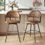 Tabouret de comptoir pivotant rembourré avec structure en métal-1143595624-1143261009